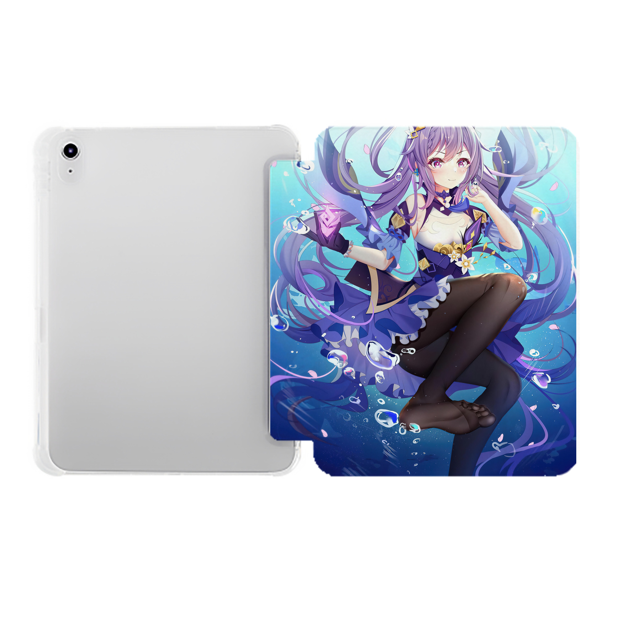 げんし神 genshin IPad ケース ペン収納付き 三つ折りスタンド PUレザー×シリコン 対応機種9.5/10.5/10.9インチ